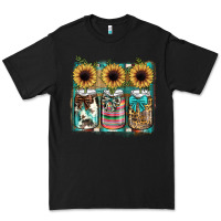 Black mason jar, sunflower Premium Tee - JahusDesignShop