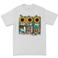 Dove Grey mason jar, sunflower Premium Tee - JahusDesignShop