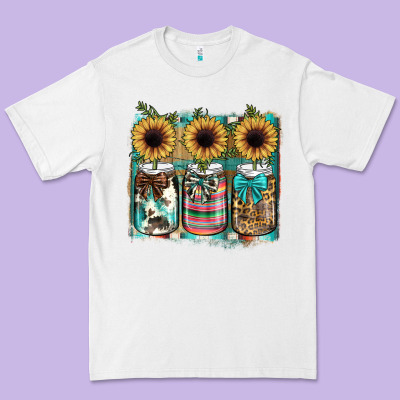 Mason Jar, Sunflower Premium Tee Designed By Jahusdesignshop