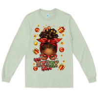 Matcha one merry nana christmas afro messy bun Long Sleeve Tee - texasbilliewilder