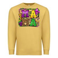 Antique Gold Mardi Gras leopard frame mama Mother's Day Premium Sweatshirt - LillyAllenDesigns