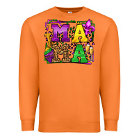 Carrot Mardi Gras leopard frame mama Mother's Day Premium Sweatshirt - LillyAllenDesigns