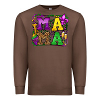 Chestnut Mardi Gras leopard frame mama Mother's Day Premium Sweatshirt - LillyAllenDesigns