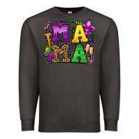 Smoke Mardi Gras leopard frame mama Mother's Day Premium Sweatshirt - LillyAllenDesigns