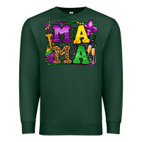 Sports Green Mardi Gras leopard frame mama Mother's Day Premium Sweatshirt - LillyAllenDesigns
