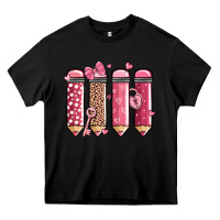 Black valentine' day teacher school pencils Heavy Core Tee - MaliasSmallBusiness