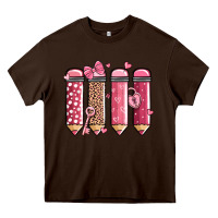 Chocolate Brown valentine' day teacher school pencils Heavy Core Tee - MaliasSmallBusiness