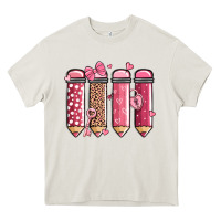 Cream valentine' day teacher school pencils Heavy Core Tee - MaliasSmallBusiness