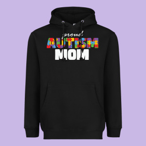 Lil Autism Mom Heavyweight Hoodie Designed By Cowhidedigitalart