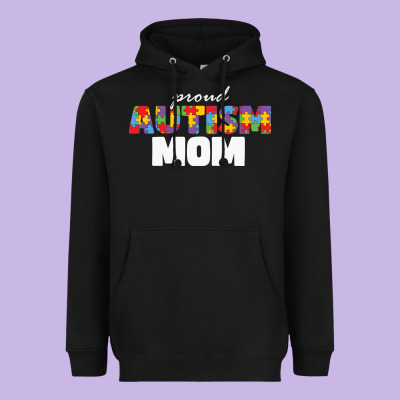 Lil Autism Mom Heavyweight Hoodie Designed By Cowhidedigitalart