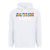 White LIL Autism Mom Heavyweight Hoodie - CowhideDigitalArt