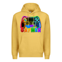 Antique Gold Gaymer Premium Hoodie - FaDigitalArtStudio
