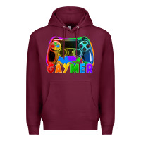 Burgundy Gaymer Premium Hoodie - FaDigitalArtStudio
