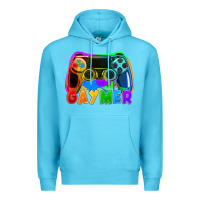 Ocean Blue Gaymer Premium Hoodie - FaDigitalArtStudio
