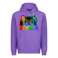Purple Gaymer Premium Hoodie - FaDigitalArtStudio