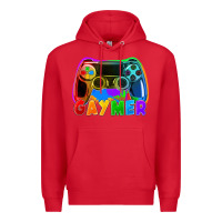 Red Gaymer Premium Hoodie - FaDigitalArtStudio