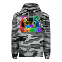 Slate Camo Gaymer Premium Hoodie - FaDigitalArtStudio