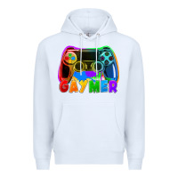 White Gaymer Premium Hoodie - FaDigitalArtStudio
