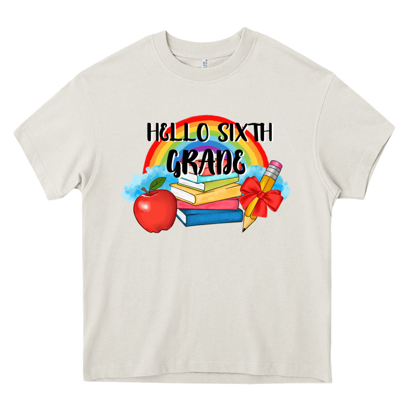 Back To School Hello Sixth Grade 3200x2400 Heavy Core Tee by AdoDesignShop | Teevron