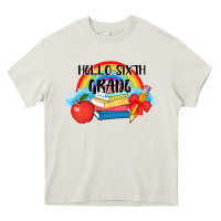 Cream back to school hello sixth grade 3200x2400 Heavy Core Tee - AdoDesignShop