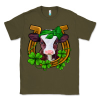 Army Green lucky horseshoe 4 leaf clover baby calf Classic Tee - Jasminsmagicworld