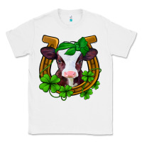 White lucky horseshoe 4 leaf clover baby calf Classic Tee - Jasminsmagicworld