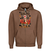Chestnut Best dog mom ever Mother's Day Zipper Hoodie - FaDigitalArtStudio