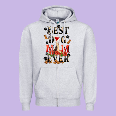 Best Dog Mom Ever Mother's Day Zipper Hoodie Designed By Fadigitalartstudio