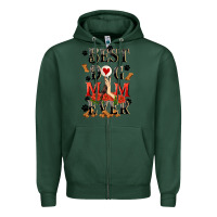 Sports Green Best dog mom ever Mother's Day Zipper Hoodie - FaDigitalArtStudio