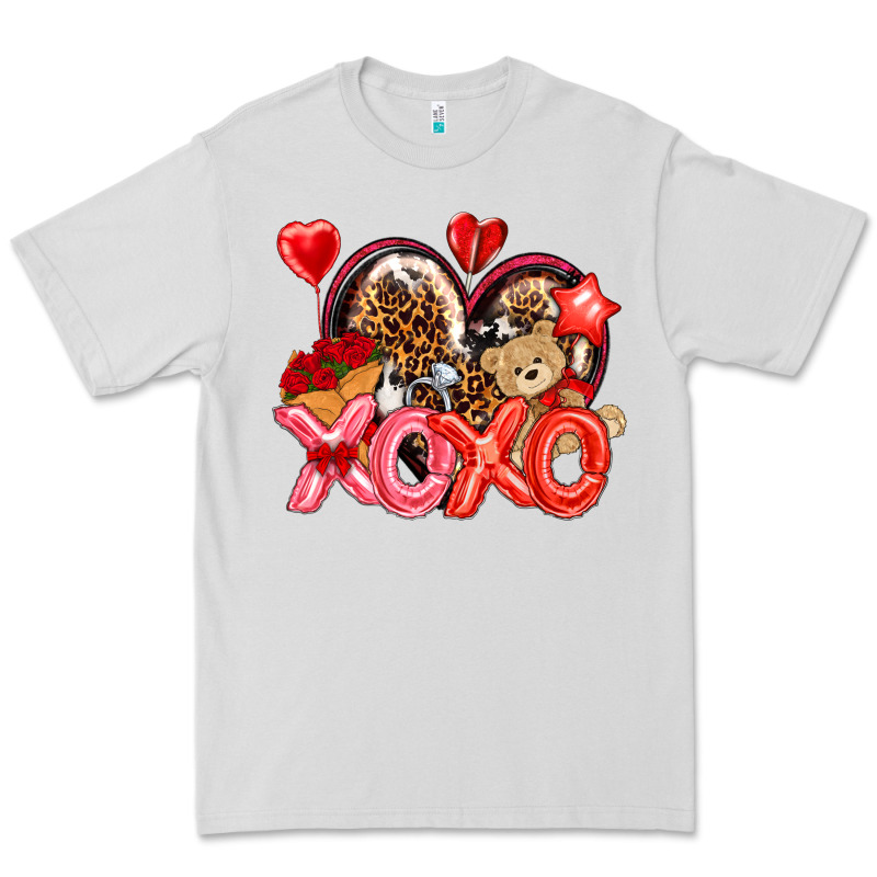 Xo Xo With Leopard And Cowhide Heart Premium Tee by NancyCooperArtShop | Teevron