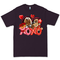 Plum xo xo with leopard and cowhide heart Premium Tee - NancyCooperArtShop