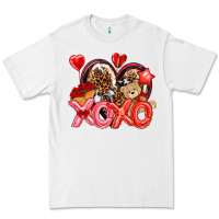 White xo xo with leopard and cowhide heart Premium Tee - NancyCooperArtShop