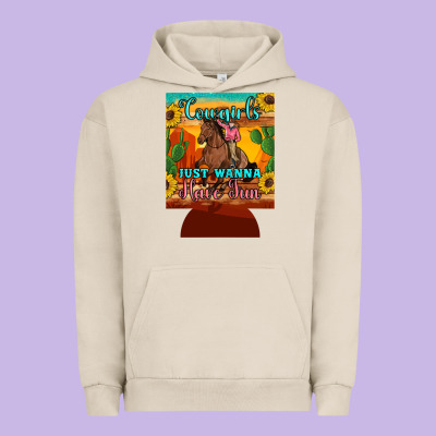 Cowgirls Just Wanna Have Fun 12 Oz Can Cooler (regular) Urban Hoodie Designed By Artiststas