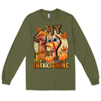 Army Green My 1st Thanksgiving Long Sleeve Tee - NancyCooperArtShop