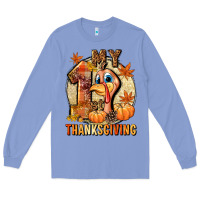 Colony Blue My 1st Thanksgiving Long Sleeve Tee - NancyCooperArtShop