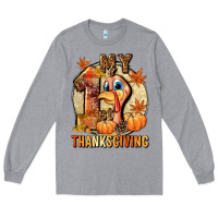 Heather Grey My 1st Thanksgiving Long Sleeve Tee - NancyCooperArtShop