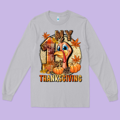 My 1st Thanksgiving Long Sleeve Tee Designed By Nancycooperartshop