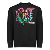 Black resting nurse face Heavyweight Sweatshirt - CowGirlArtShop