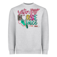 Heather Grey resting nurse face Heavyweight Sweatshirt - CowGirlArtShop