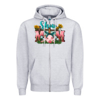 Heather Grey Show mom pig Mother's Day Zipper Hoodie - FaDigitalArtStudio
