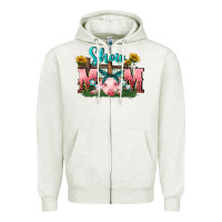 Oatmeal Heather Show mom pig Mother's Day Zipper Hoodie - FaDigitalArtStudio