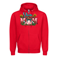 Red Show mom pig Mother's Day Zipper Hoodie - FaDigitalArtStudio