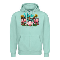 Seafoam Show mom pig Mother's Day Zipper Hoodie - FaDigitalArtStudio