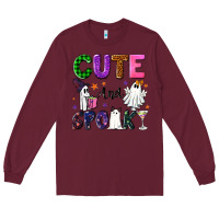 Burgundy Cute and spooky Long Sleeve Tee - NancyCooperArtShop
