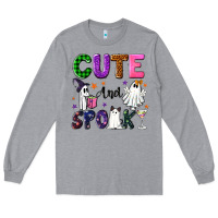 Heather Grey Cute and spooky Long Sleeve Tee - NancyCooperArtShop