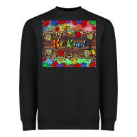 Black Be kind Heavyweight Sweatshirt - CowGirlArtShop