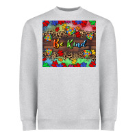 Heather Grey Be kind Heavyweight Sweatshirt - CowGirlArtShop