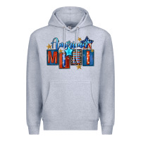 Heather Grey American mini 4th of july Premium Hoodie - FaDigitalArtStudio