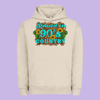 Raised 90's Country Cactus Sunflower's Urban Hoodie Designed By Artiststas