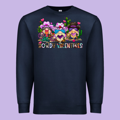 Howdy Valentines Premium Sweatshirt Designed By Cowhidedigitalart